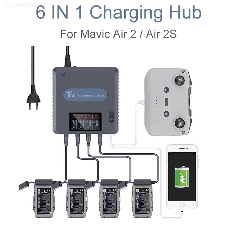 Drone Power Bank - Chargeur de batterie 6 en 1